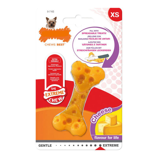 Dog chewing toy Nylabone Dura Chew Cheese Nylon XS size