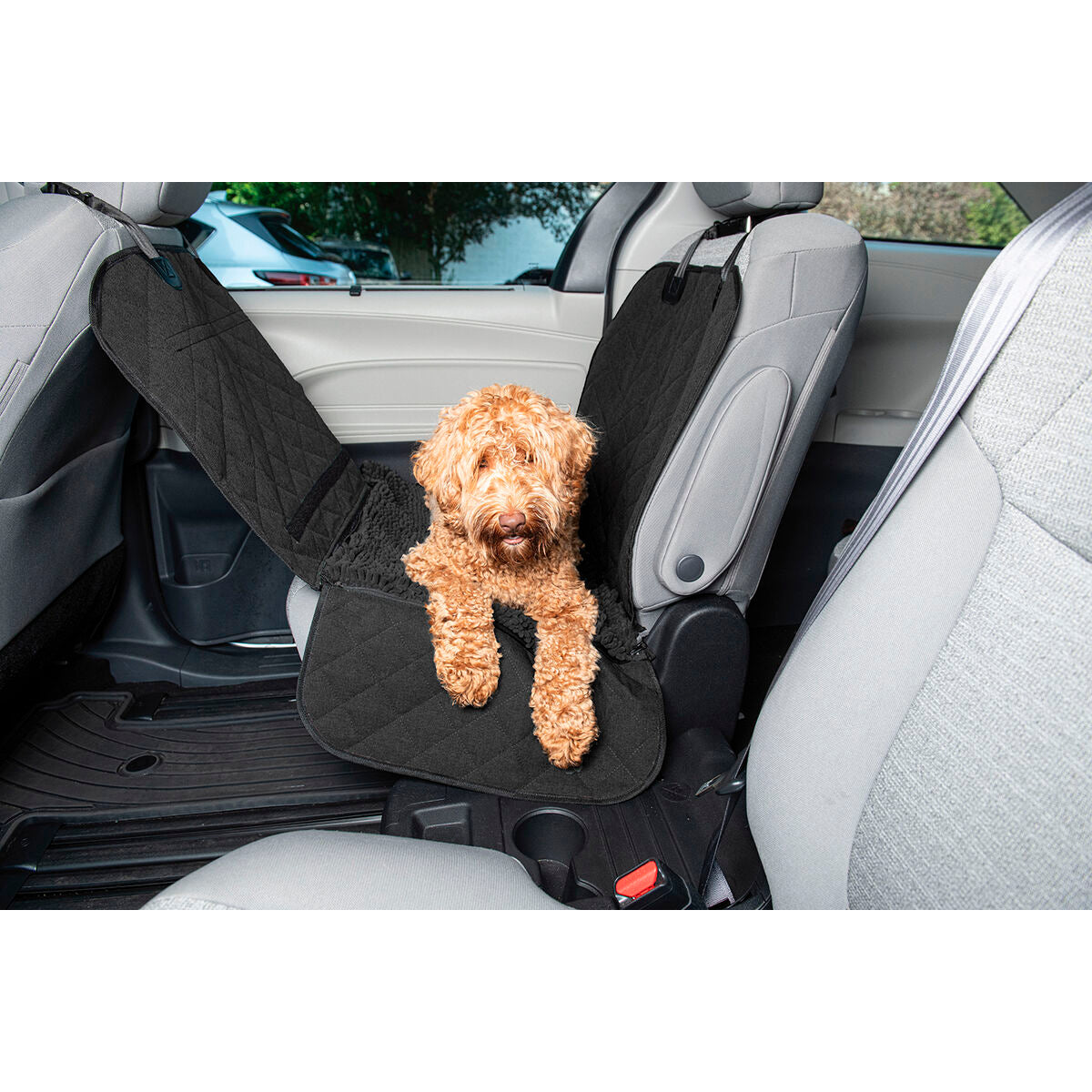 Individual Protective Car Seat Cover for Pets Dog Gone Smart 112 x 89 cm Black Plastic