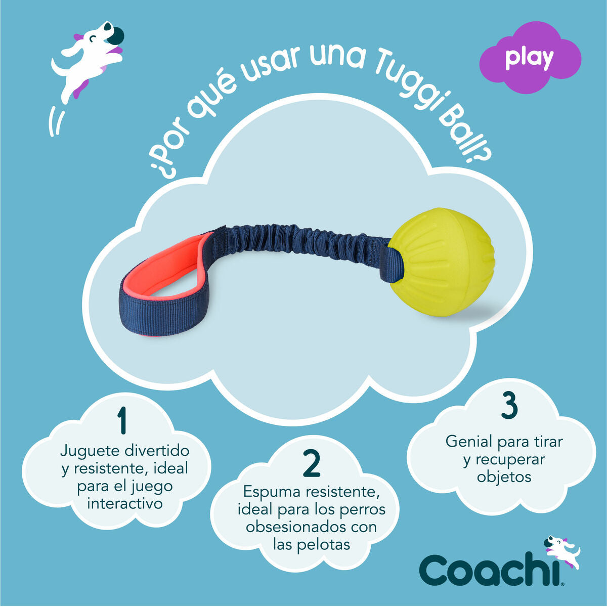 Training toy Coachi TUGGI BALL Blue
