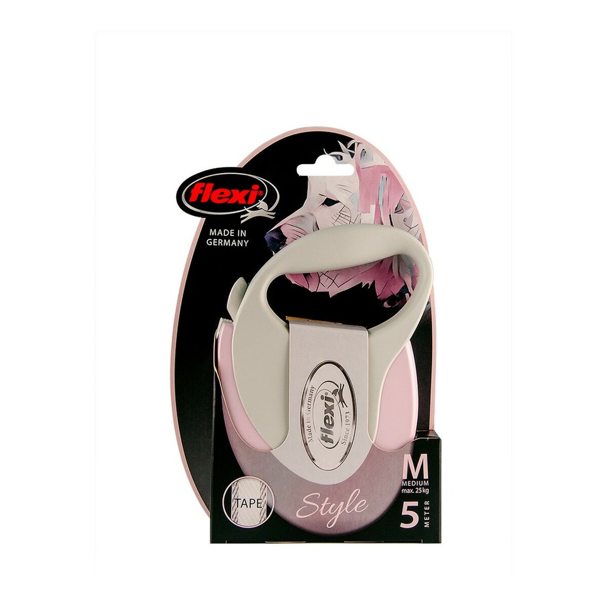 Dog Lead Flexi STYLE 5 m Pink Size M