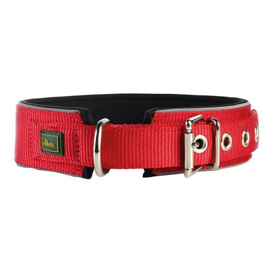 Dog collar Hunter Neoprene Reflect Red (49-56 cm)
