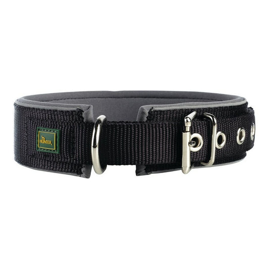 Dog collar Hunter Neoprene Reflect Black (39-46 cm)