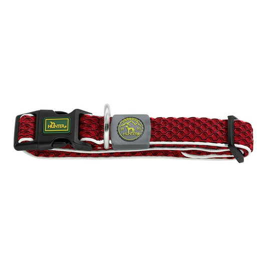 Dog collar Hunter Basic Thread Red 12 (33-50 cm)