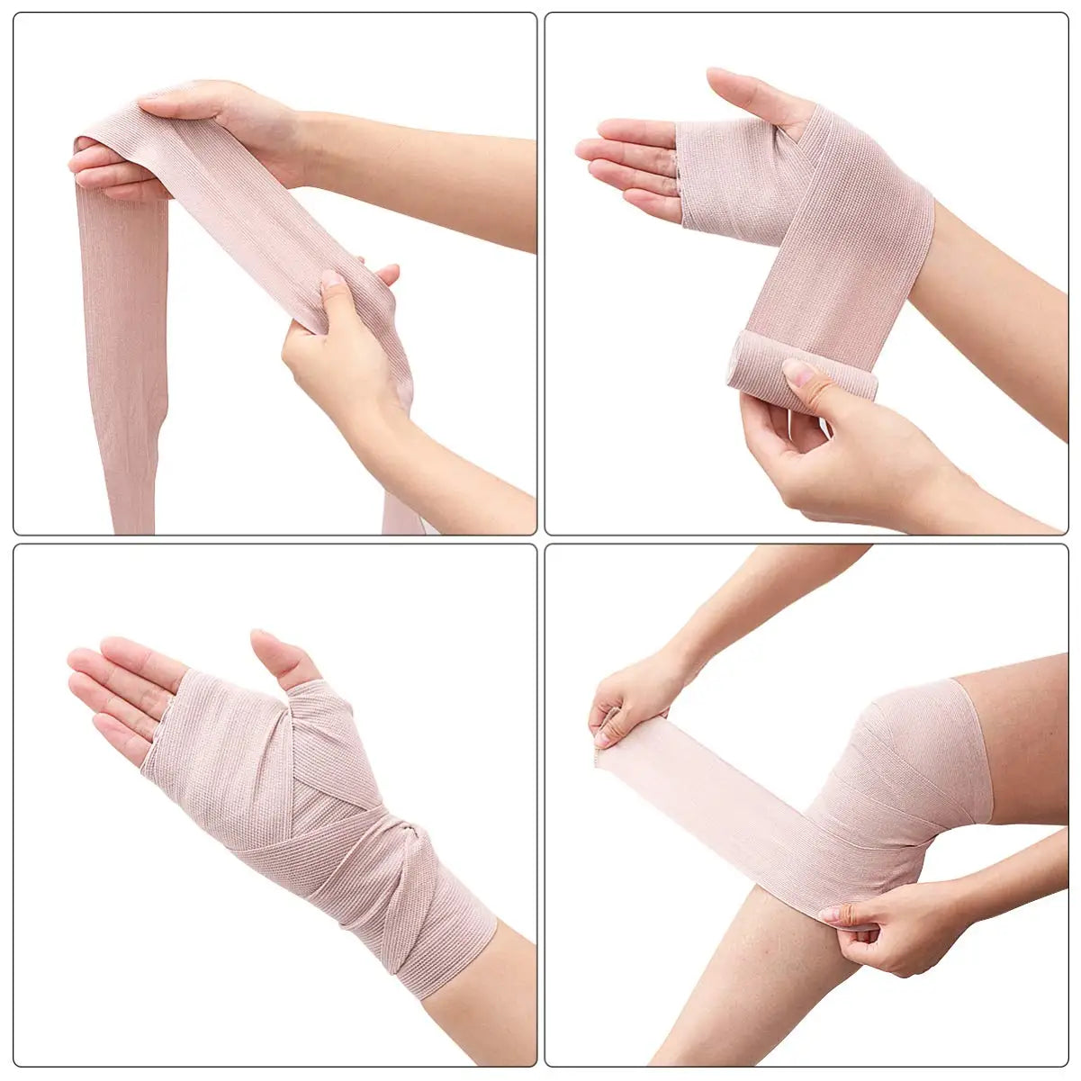 High Elastic Compression Bandage with Clip Closure Tendon Sports Tourniquet Basketball Ankle Support Knee Pad Fitness Bandage