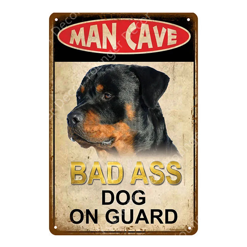 Warning Danger Metal Signs Beware Of The Dog Cat Poster Vintage Wall Plaque Pub Bar House Painting Man Cave Decor YJ148