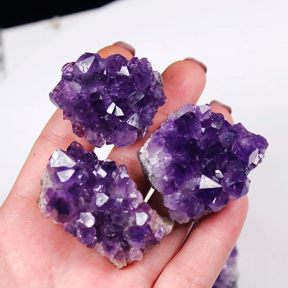 Perfect Water Natural Raw Amethyst Quartz Purple Crystal Cluster Healing Stones for Gem Elixir
