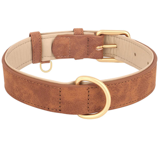 Durable Leather Collars Soft Padded