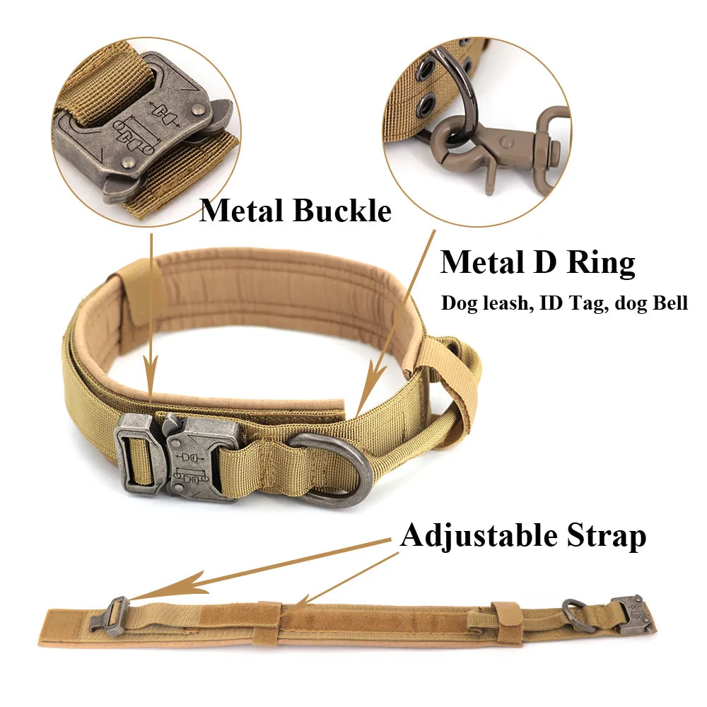 Tactical Military Harness Collar & Leash Set