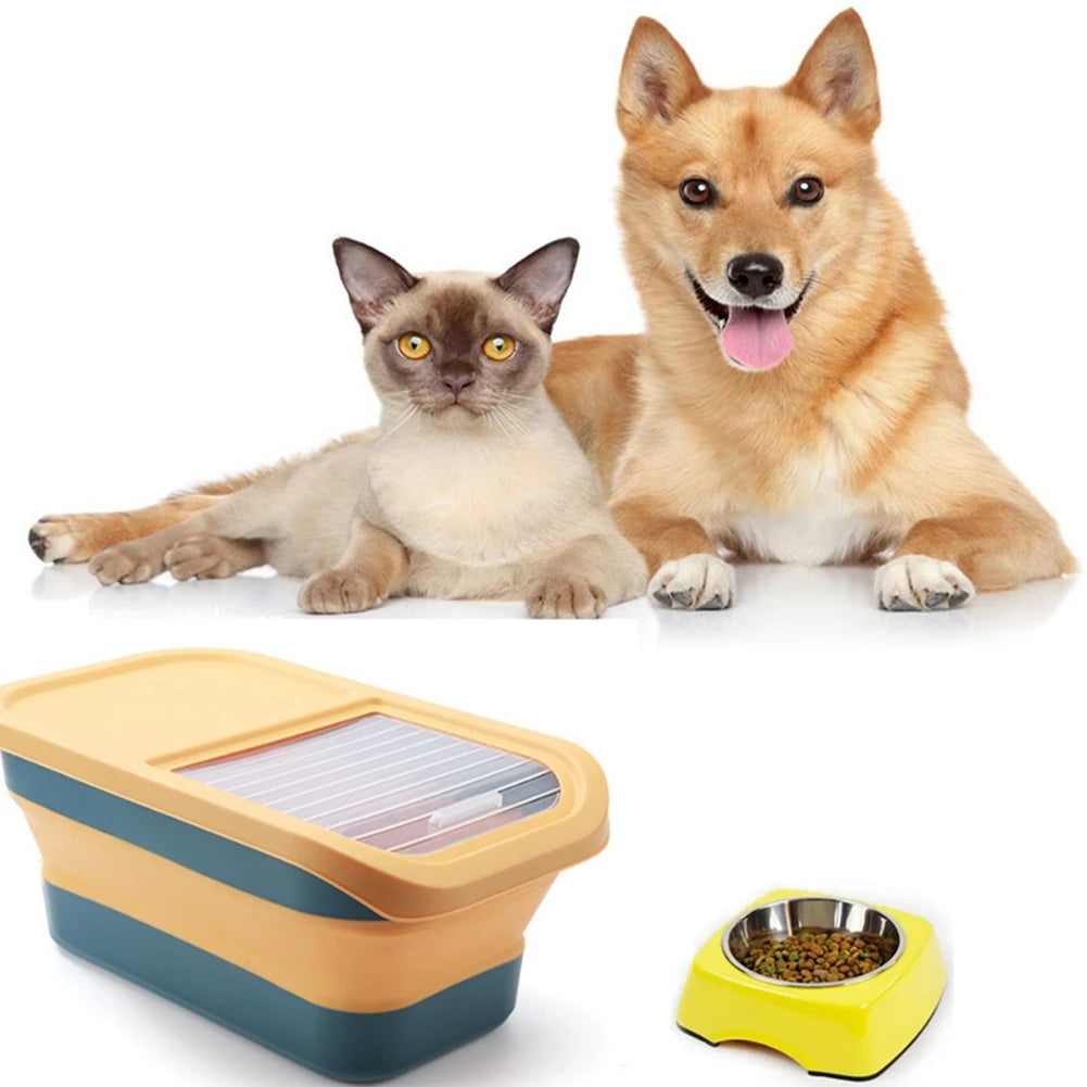 13 Lb Collapsible Dog Food Storage Container Folding  Airtight Sealing Box Kitchen Grain Storage Boxes
