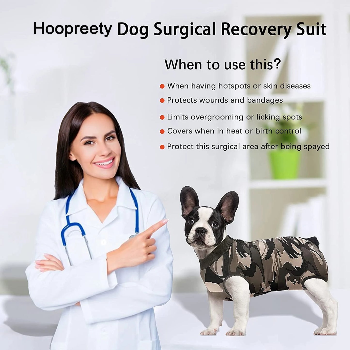 Body Post-Operative Recovery Suit for Dogs Pet Abdominal Wound After Surgery Wear Surgical Clothes for Small Medium Large Dogs