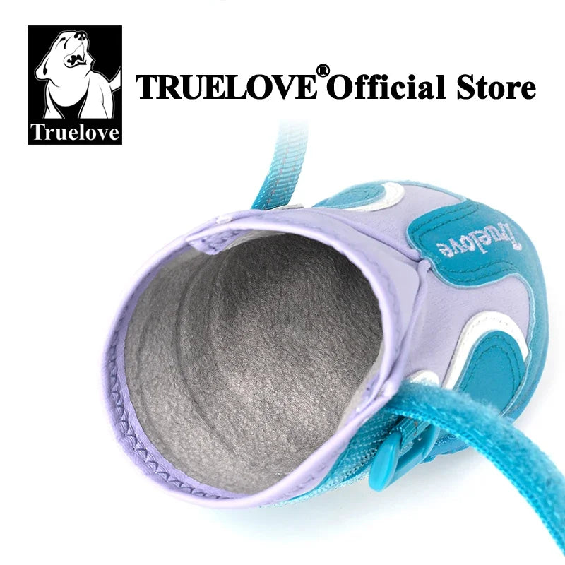 Truelove Dog Shoes for Large Medium Dog Boots & Paw Protectors for Winter Snowy Day Pavement Waterproof with TPR Sole