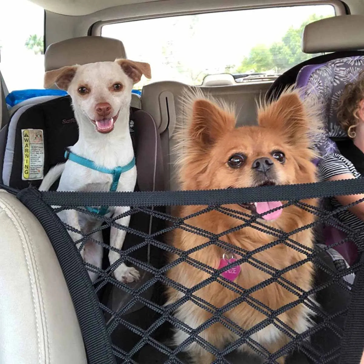 Pet Car Elastic Fence Dog Safety Isolation Net Children Travel Isolation Barrier Mesh Dog Fence Anti-collision Mesh Pet Supplies