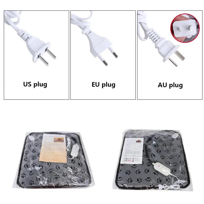 Pet Electric Blanket Winter Warming Pad Cat Dog Heated Nest Waterproof Warmer Power-Off Protection Bite-Resistant Mat Bed