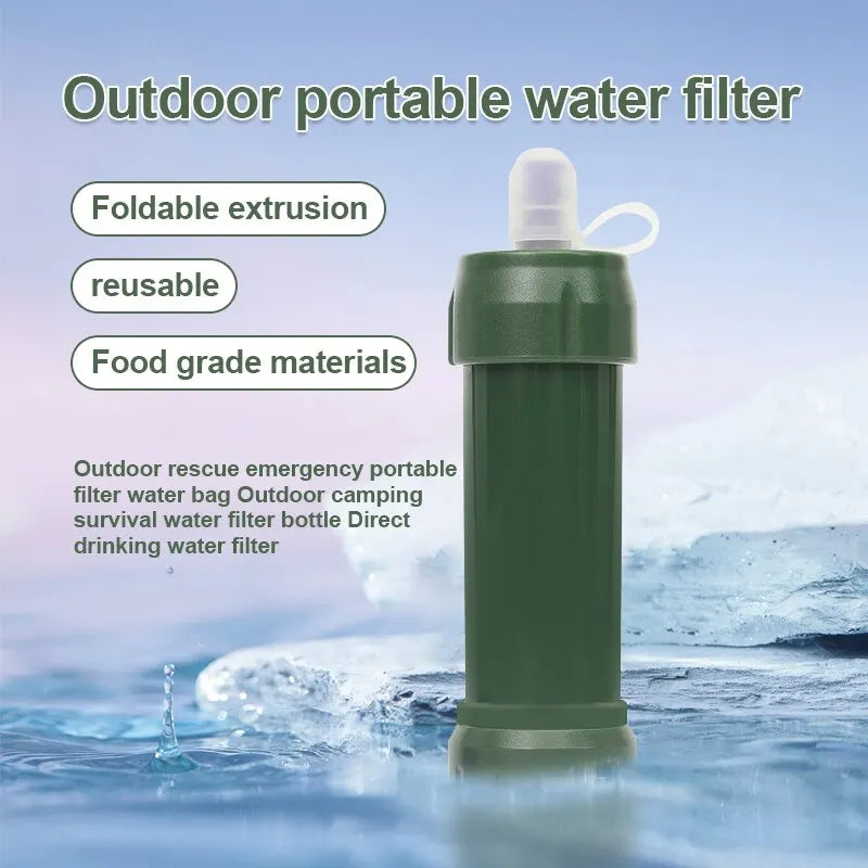 Purifier Survival Water Filter 0.01 Micron Emergency Outdoor Straw
