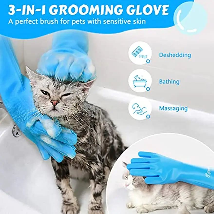 Magic Massaging Grooming & Bathing Gloves