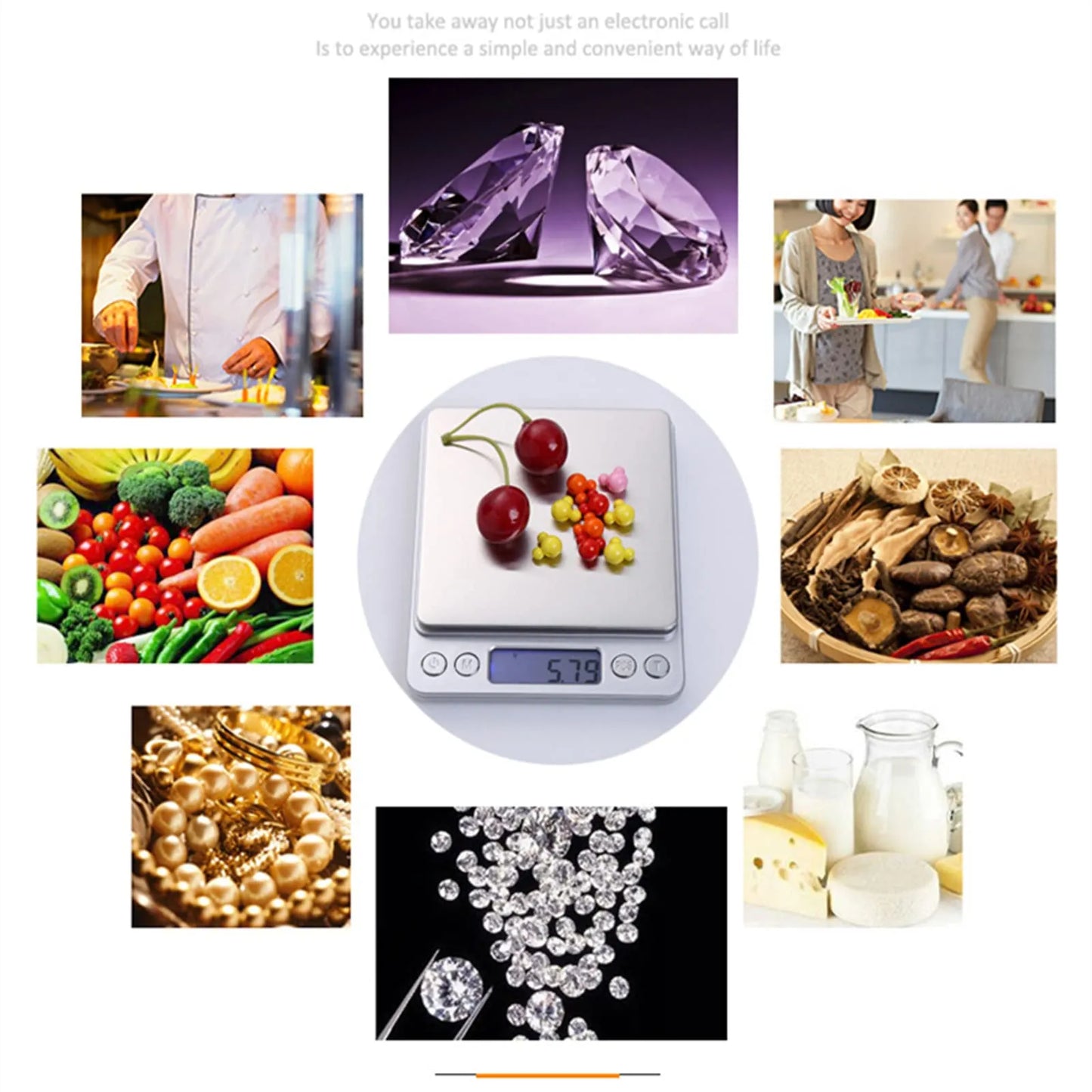 Digital Kitchen Scale 3000g/ 0.1g Small Jewelry Scale Food Scales Digital Weight Gram and Oz Digital Gram Scale with LCD/ Tare