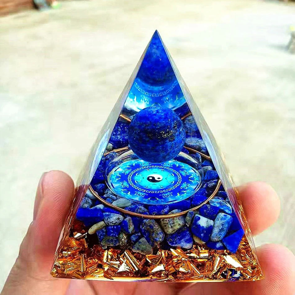 Orgonite Crystal Pyramid Spiritual Orgone Pyramid And Generator With Emf Protection For Reiki Healing