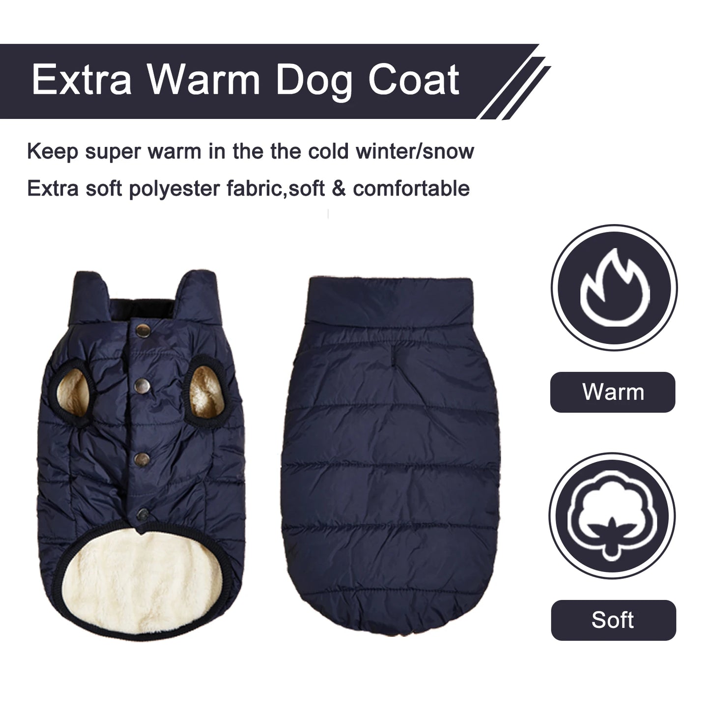 Winter Jacket with Fleece Cotton Lining