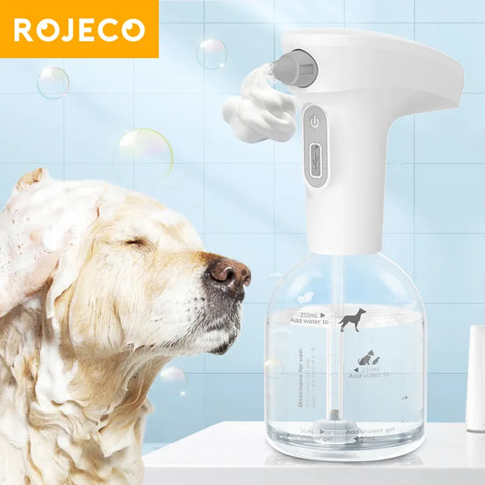 ROJECO Automatic Soap Dispenser Smart Bathroom Liquid Soap And Shampoo Making Foam Dog Shower Accessories