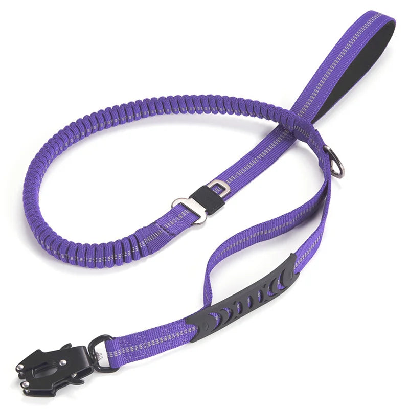 Elastic Bungee Leash For Shock Absorption Two Handles