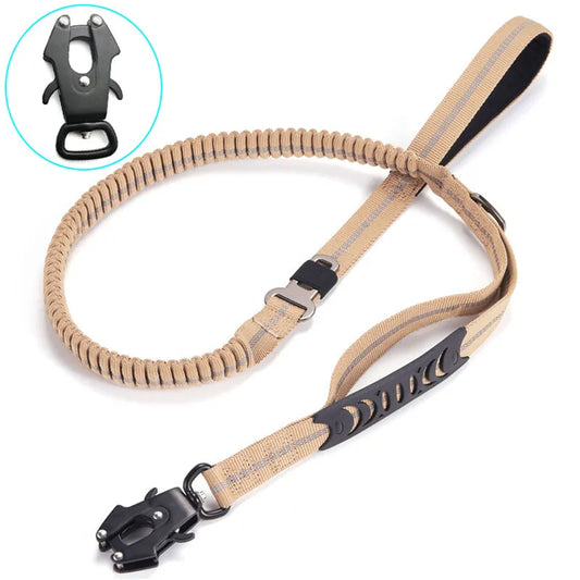 Elastic Bungee Leash For Shock Absorption Two Handles
