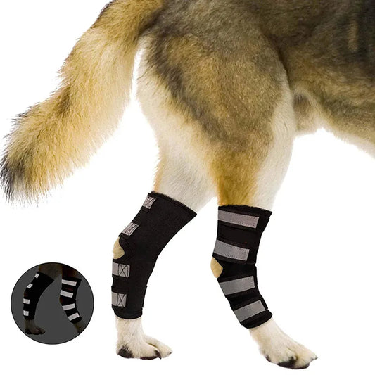 1 Set Pet Dog Bandages Dog Leg Knee Brace Straps Protection for Dogs Joint Bandage Wrap Doggy Medical Supplies Dogs Accessories