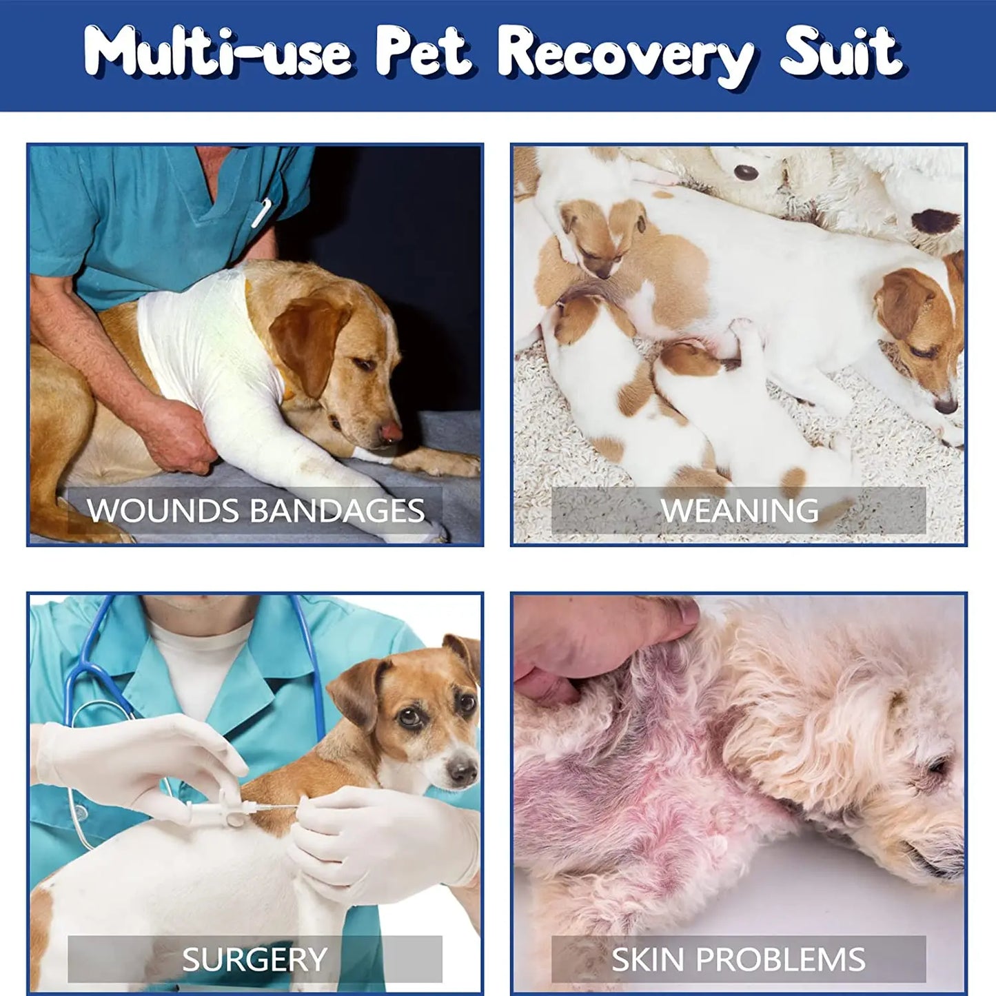 Body Post-Operative Recovery Suit for Dogs Pet Abdominal Wound After Surgery Wear Surgical Clothes for Small Medium Large Dogs