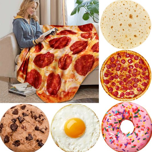 Super Soft Warm Pizza Food Blanket