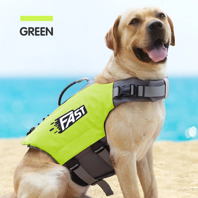 Pet Swimming Life Jacket Safety Vest for Dog in Summer Fashion Adjustable Reflective in Pool or Surfing Drifting Dog Life Vest