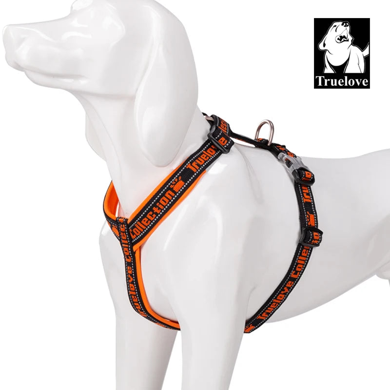 Truelove Dog Harness Reflective No Pull Tactical Military Training Design Neoprene Padded Comfort Mesh Adjustable