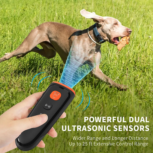 MASBRILL Dog Anti Bark Training Device Ultrasonic 3 Modes USB Rechargeable