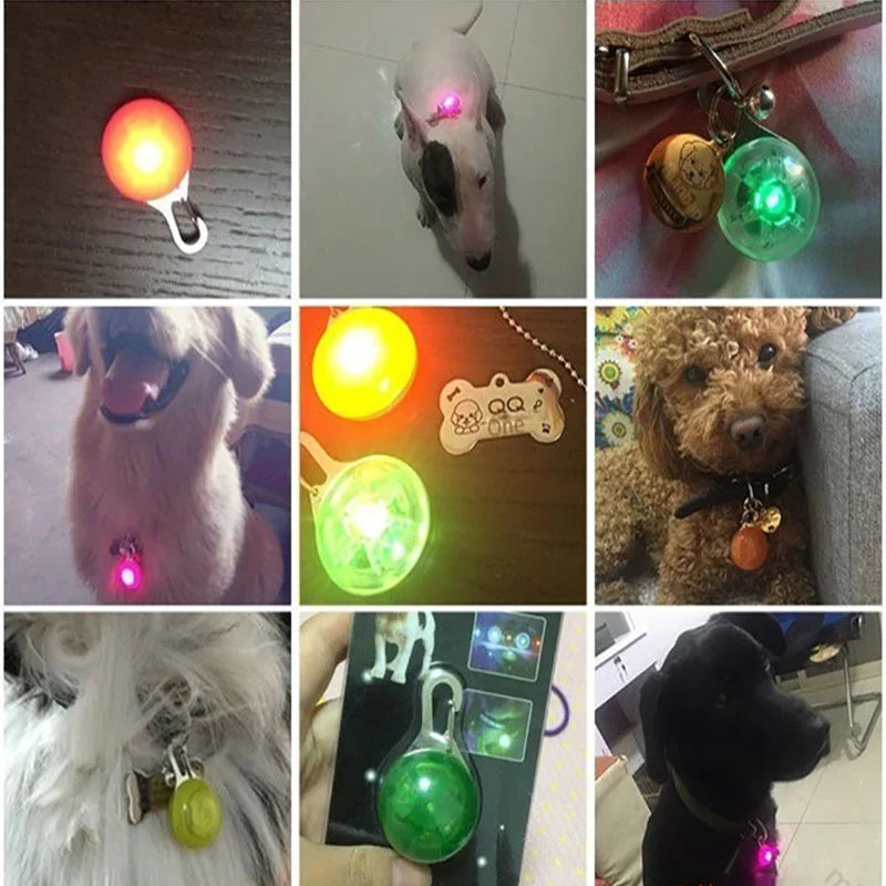 LED Luminous Dog Cat Collar Glowing Pendant Flash Lights Pet Leads Accessories Night Walking Pet Collar Supplies Accessorie