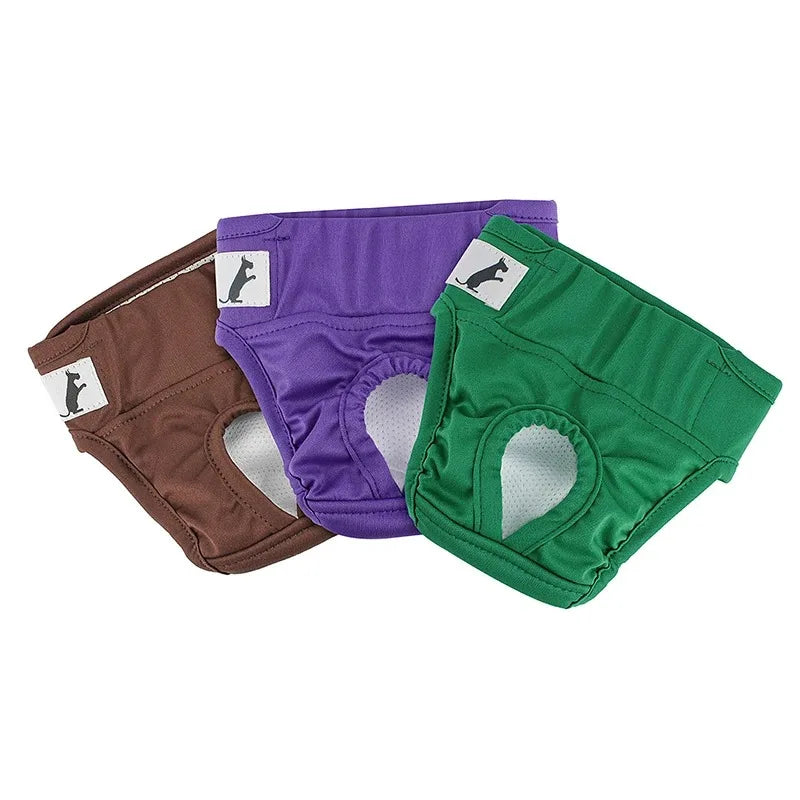Pet Dog Physiological Sanitary Pant Fastener Tape Comfortable Leak-Proof Washable Reusable Dog Diaper Multi-size Dog Underwear