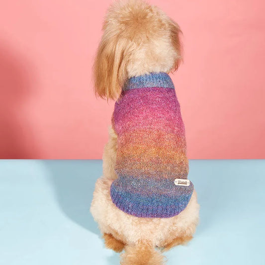 Trendy Fluffy Rainbow Sweater