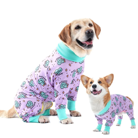 Pyjama Jumpsuit Violet & Turquoise