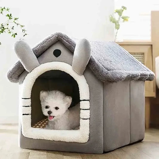 Indoor Warm Dog House Soft Pet Bed Tent House Dog Kennel Bed with Removable Cushion Suitable for Small Medium Large Pets