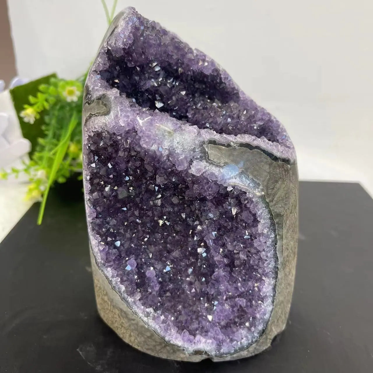 Natural Crystal Cluster Amethyst Stone Geode   Raw Quartz Minerals Real Uruguay Spiritual Chakra Reiki