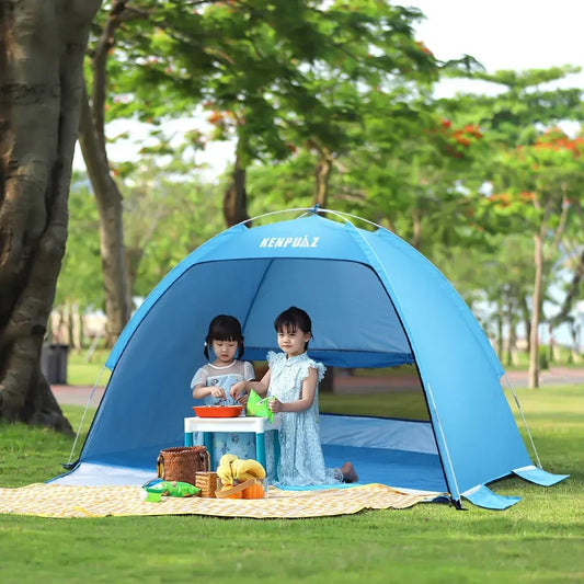 Beach Blue Kids Tents Portable Fully Flexible Set Quickly Family Easy Folding Outdoor Put Up Camping Waterproof
