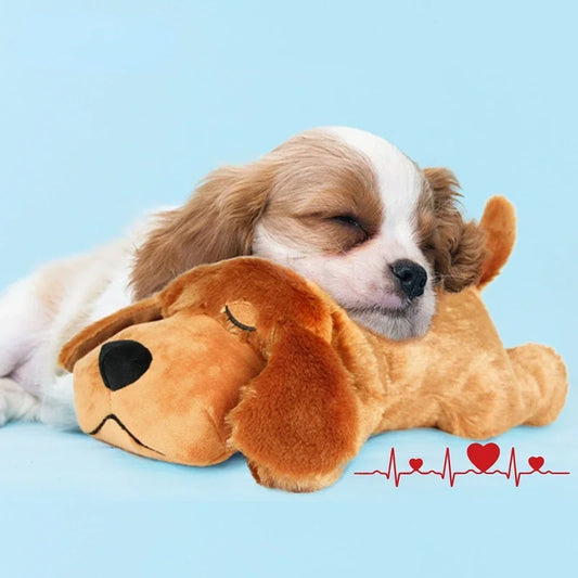 IFOYO Pet Heartbeat Puppy Behavioral Training Dog Plush Comfortable Snuggle Anxiety Relief Sleep Aid Doll Durable