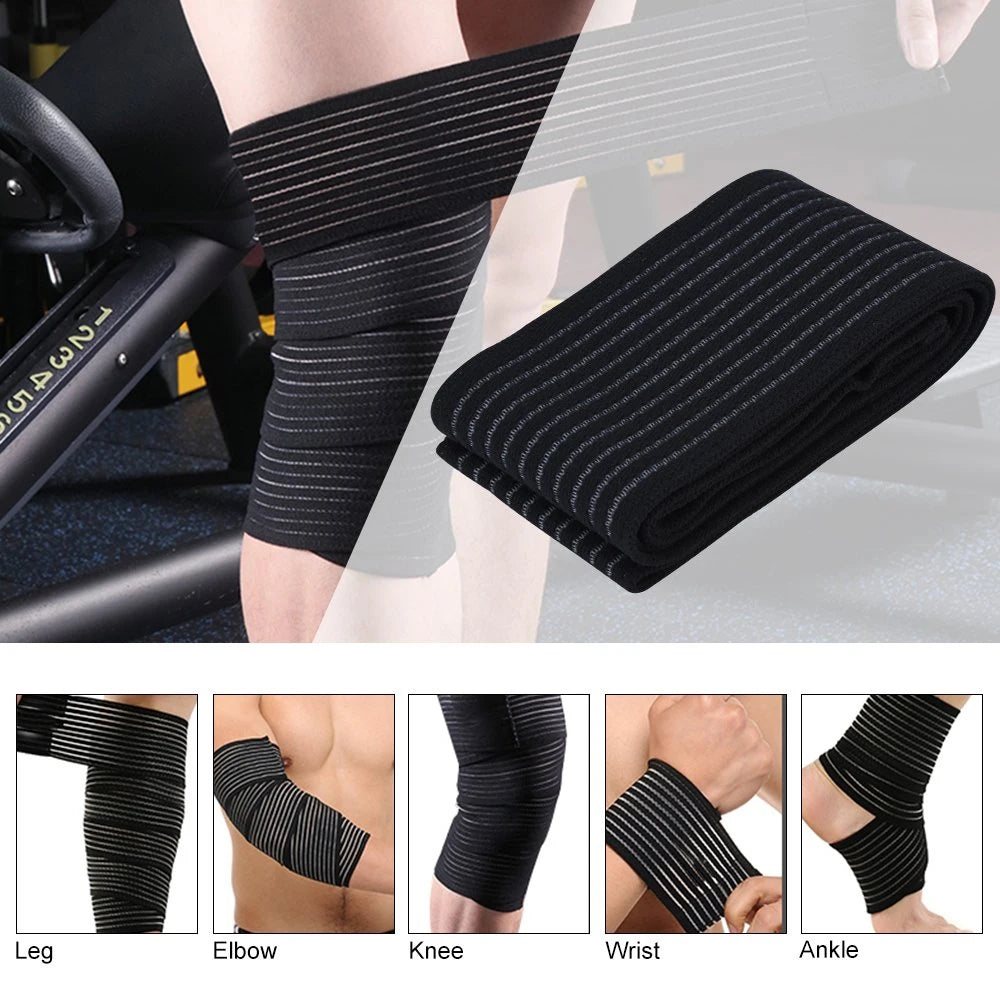 1Pcs Elastic Calf Compression Bandage Sports Kinesiology Tape for Ankle Wrist Knee Calf Thigh Wraps Support Protector(40-300cm)