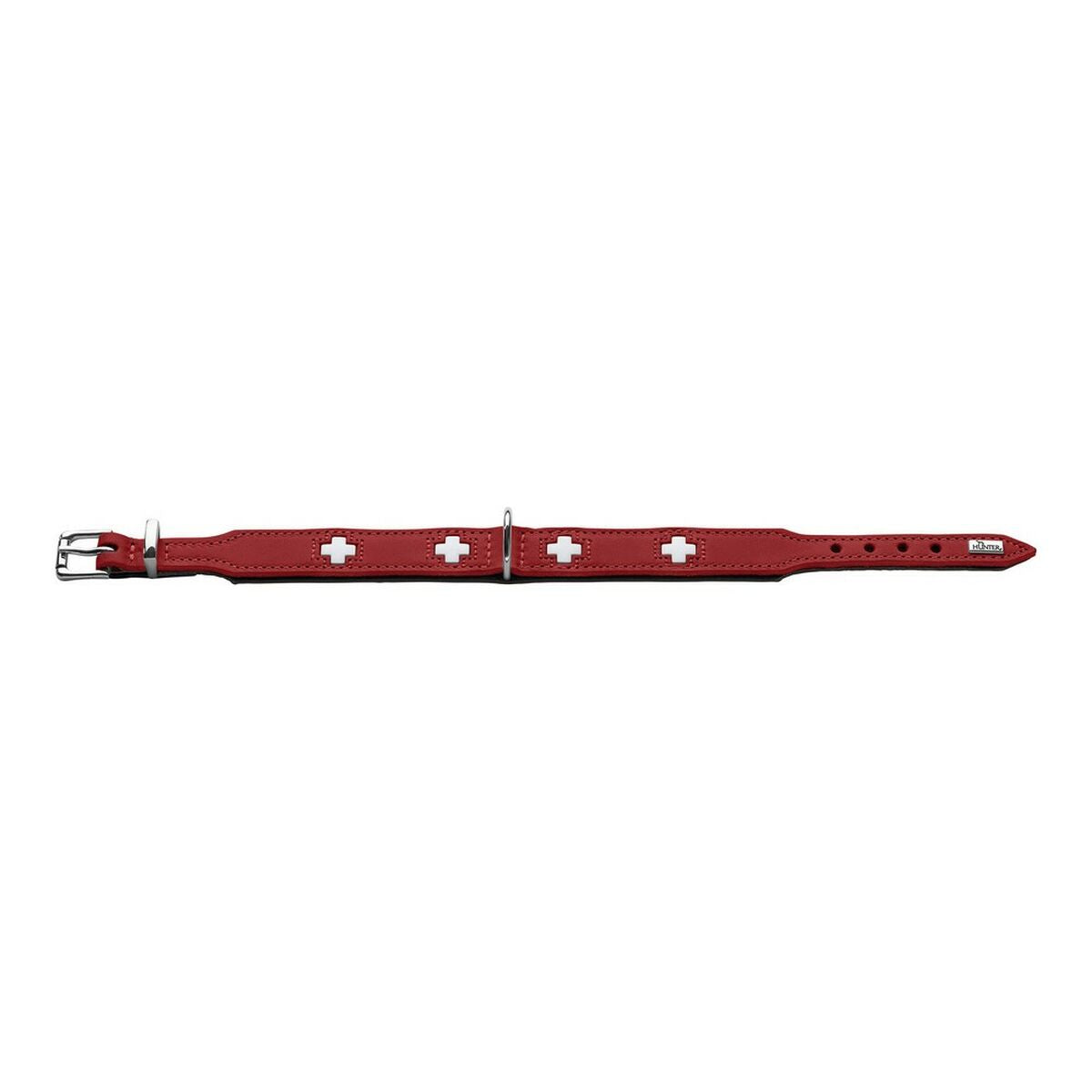 Hondenhalsband <tc>Hunter</tc> Zwitsers rood/zwart (35-39,5 cm)