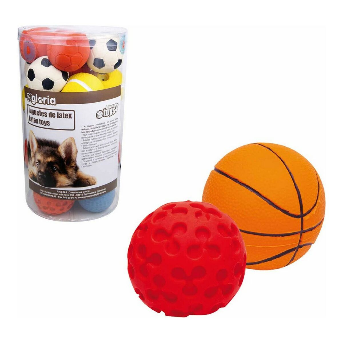 Hondenspeelgoed Gloria Sports Ball Latex (18 stuks)