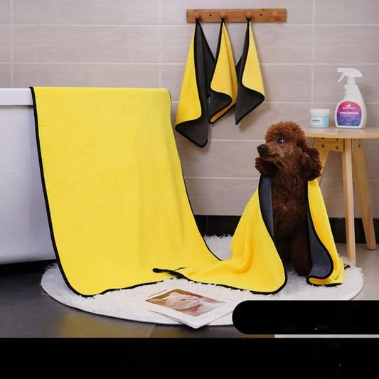Nieuwe hond absorberende handdoek microvezel hond badhanddoek hond badjassen afvegen doek