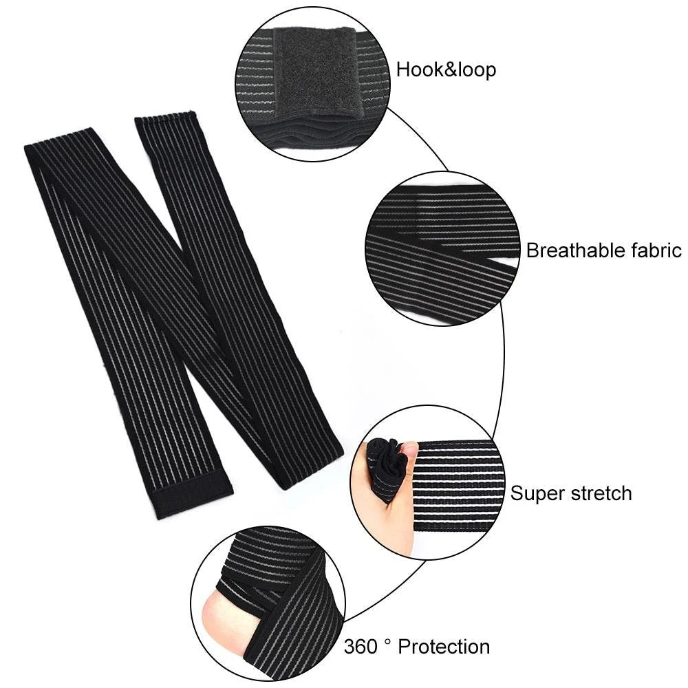1 stks elastische kuit compressie bandage sport kinesiologie tape voor enkel pols knie kuit dij wraps ondersteuning protector (40-300 cm)