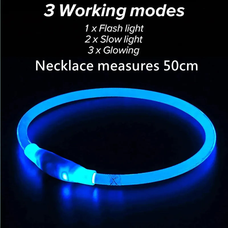 LED-lichtgevende halsband met USB-oplading