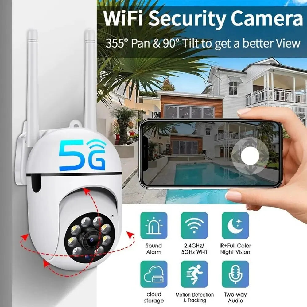2MP 3MP Wifi IP Camera Outdoor Wireless Security Surveillance Camera AI Human Tracking Two Way Audio Night Color Cam