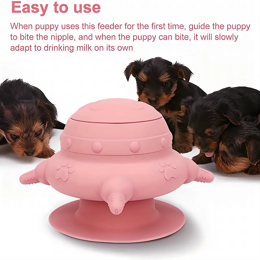 Siliconen borstvoeder voor huisdieren, multifunctionele fopspeenvoeder, puppy-zuigflessen Voedselopslagcontainer Hond