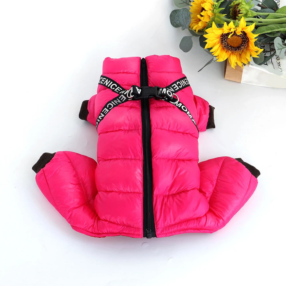 Winter Jumpsuit With Harness Thick Cotton