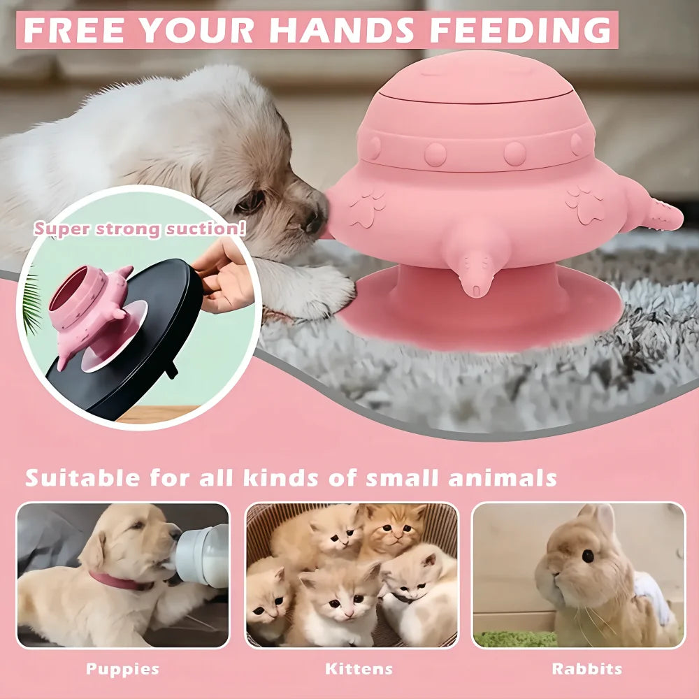 Siliconen borstvoeder voor huisdieren, multifunctionele fopspeenvoeder, puppy-zuigflessen Voedselopslagcontainer Hond