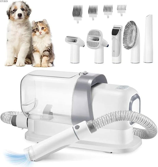 Pet Grooming Kit Vacuüm Dog Grooming Clippers Pet Hair Remover met krachtige 2,3L grote zuigkracht en geluidsarme tondeuse voor huisdieren